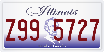 IL license plate Z995727