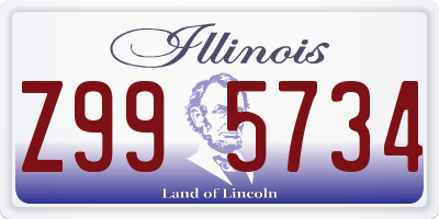 IL license plate Z995734