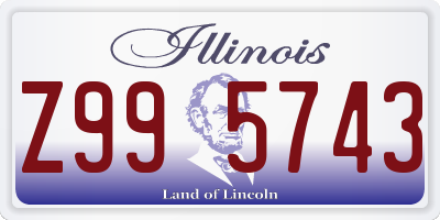 IL license plate Z995743