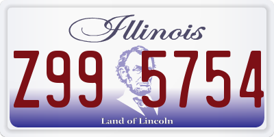 IL license plate Z995754