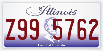 IL license plate Z995762