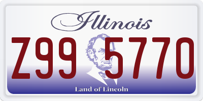 IL license plate Z995770