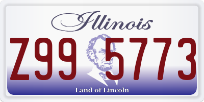 IL license plate Z995773