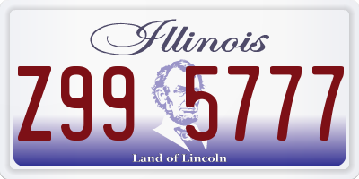 IL license plate Z995777