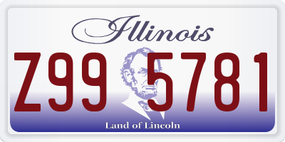 IL license plate Z995781