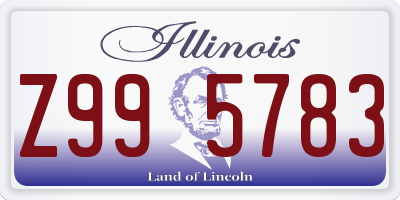 IL license plate Z995783