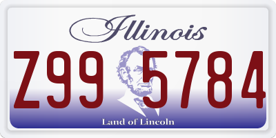 IL license plate Z995784