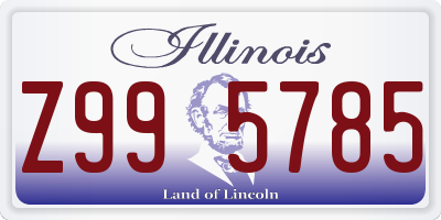 IL license plate Z995785