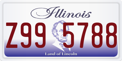 IL license plate Z995788