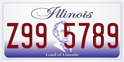 IL license plate Z995789