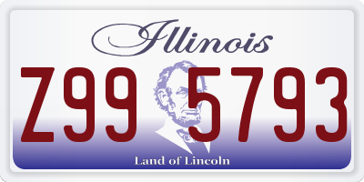 IL license plate Z995793