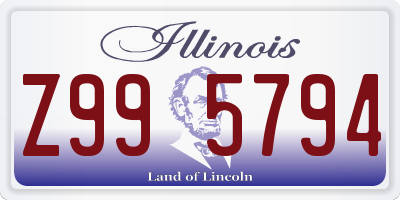 IL license plate Z995794