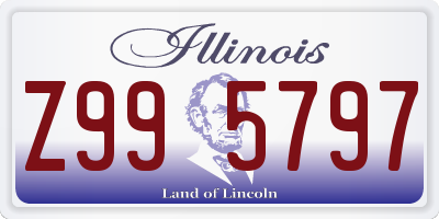 IL license plate Z995797