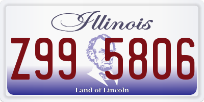 IL license plate Z995806