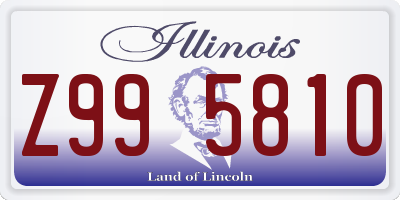 IL license plate Z995810