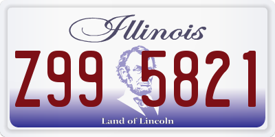 IL license plate Z995821