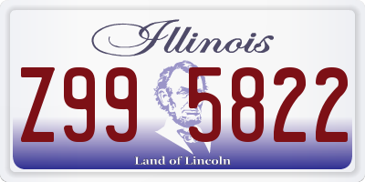 IL license plate Z995822