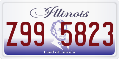 IL license plate Z995823