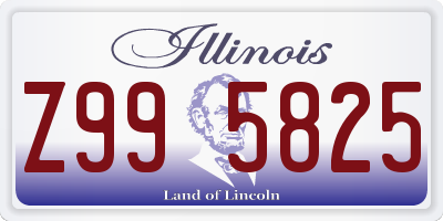 IL license plate Z995825