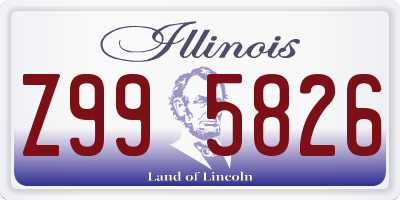 IL license plate Z995826