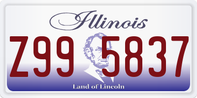 IL license plate Z995837