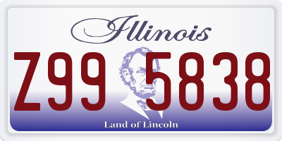 IL license plate Z995838