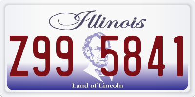 IL license plate Z995841