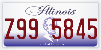 IL license plate Z995845