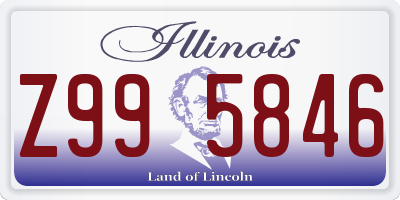 IL license plate Z995846