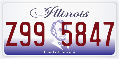 IL license plate Z995847