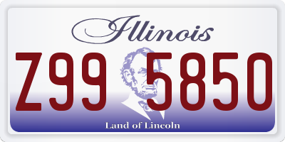 IL license plate Z995850