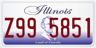 IL license plate Z995851