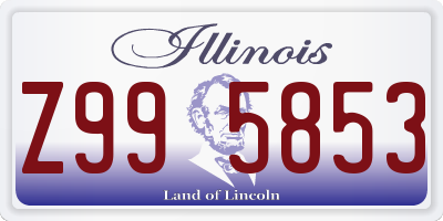 IL license plate Z995853