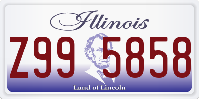 IL license plate Z995858