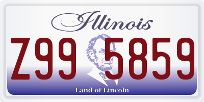 IL license plate Z995859