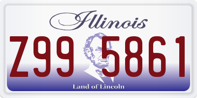 IL license plate Z995861