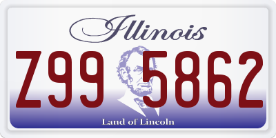 IL license plate Z995862