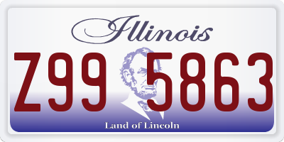 IL license plate Z995863