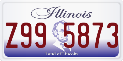 IL license plate Z995873