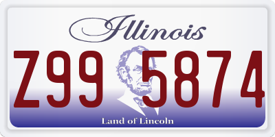 IL license plate Z995874