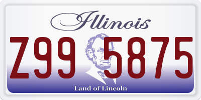 IL license plate Z995875