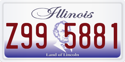 IL license plate Z995881