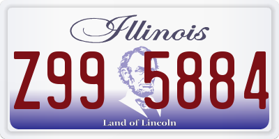 IL license plate Z995884