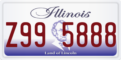 IL license plate Z995888