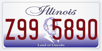 IL license plate Z995890