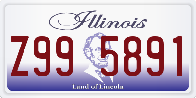 IL license plate Z995891