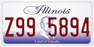 IL license plate Z995894