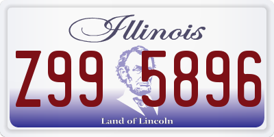 IL license plate Z995896