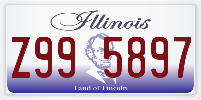 IL license plate Z995897