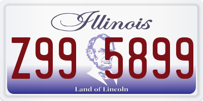 IL license plate Z995899